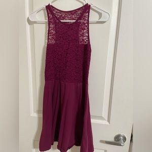 Purple halter dress